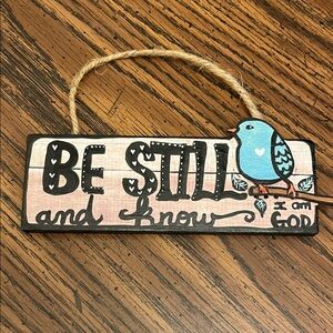 Charming Blue Bird Wall Art with Inspirational Quote